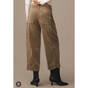 Pilcro Barrel Pants | Mid Rise Heritage Kenna Cropped Corduroy | Sz 26P
